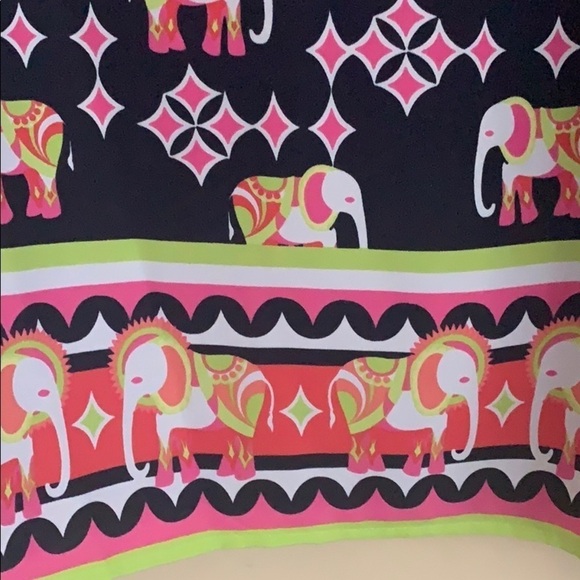 Crown&Ivy Elephant Print Sheath Dress,Navy-Pink ,4 - Picture 6 of 14